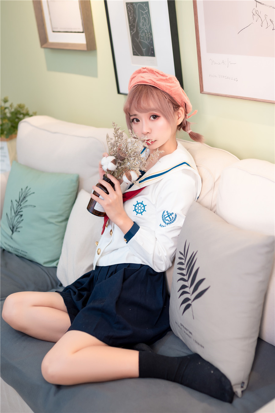 图片[1]-【在线看】喵糖映画 SPL.011 [40P] 绿民俗JK - WEIME-写真网-WEIME-写真网