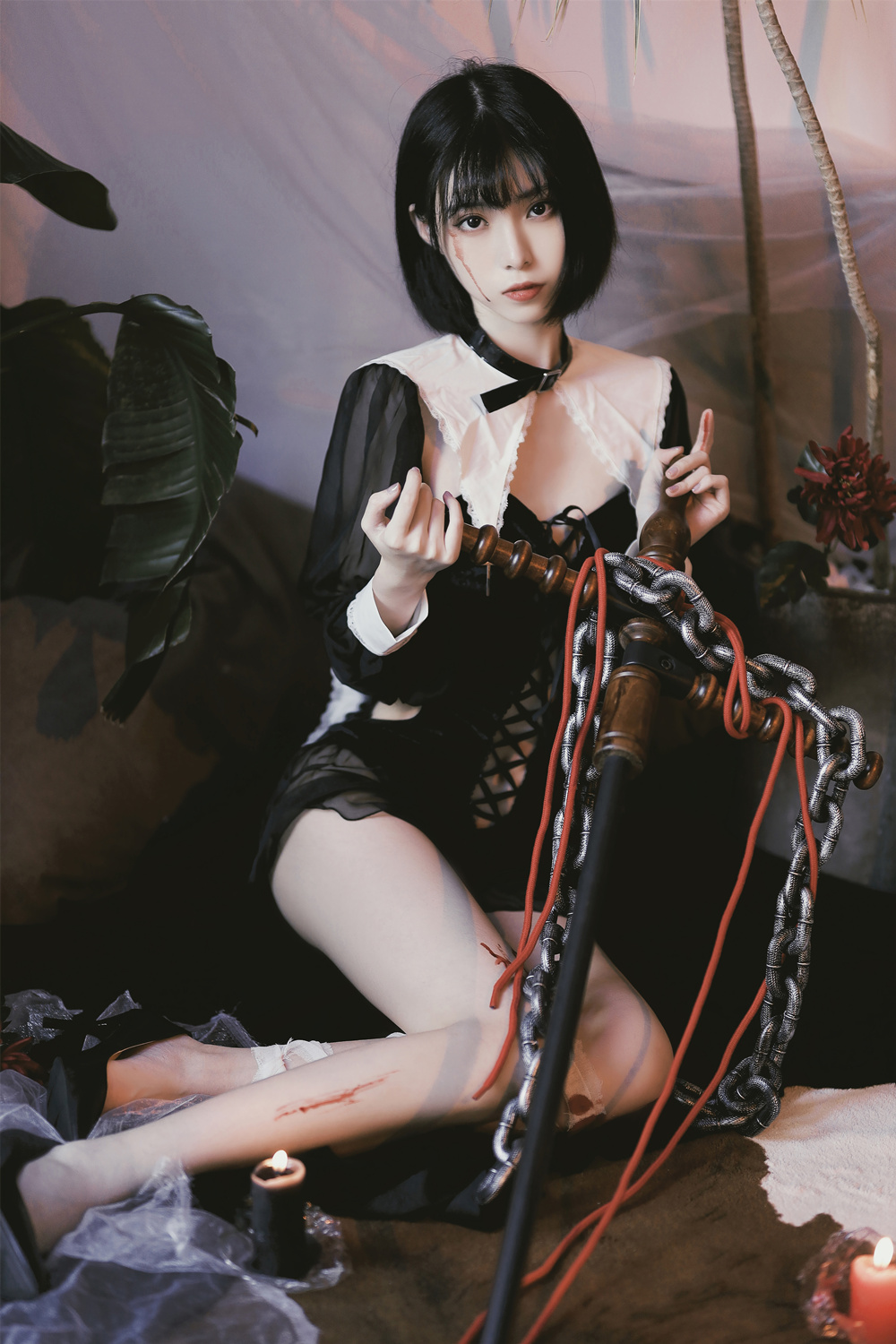 图片[1]-【在线看】许岚 &ndash; 修女创作 [37P416M] - WEIME-写真网-WEIME-写真网