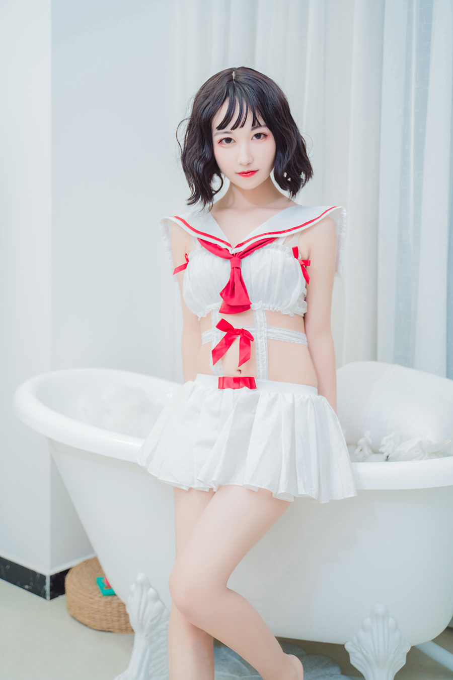 图片[1]-【在线看】兔玩映画 VOL.021 红白水手裙 [40P] 精选 - WEIME-写真网-WEIME-写真网