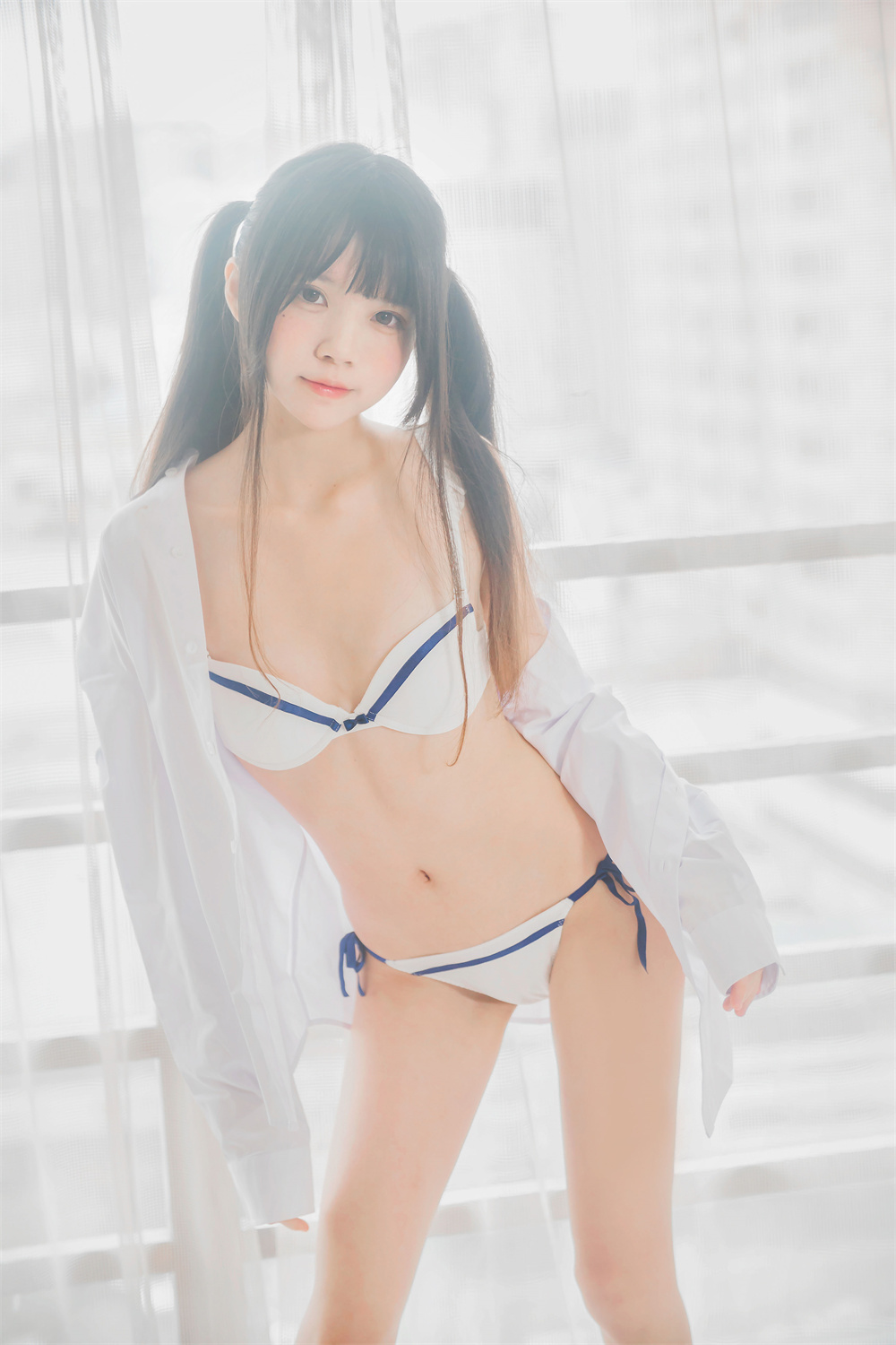 图片[1]-【在线看】桜桃喵 VOL.003 [47P] 白衬衫双马尾 - WEIME-写真网-WEIME-写真网